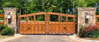 деревянные ворота